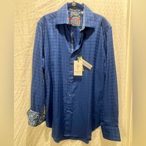 Robert Graham long sleeve button down shirt. It is blue, size M.